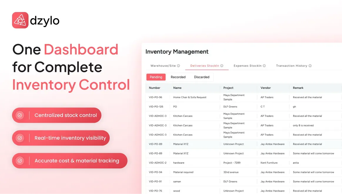 Stop Losing Materials! DZYLO Inventory Management Explained