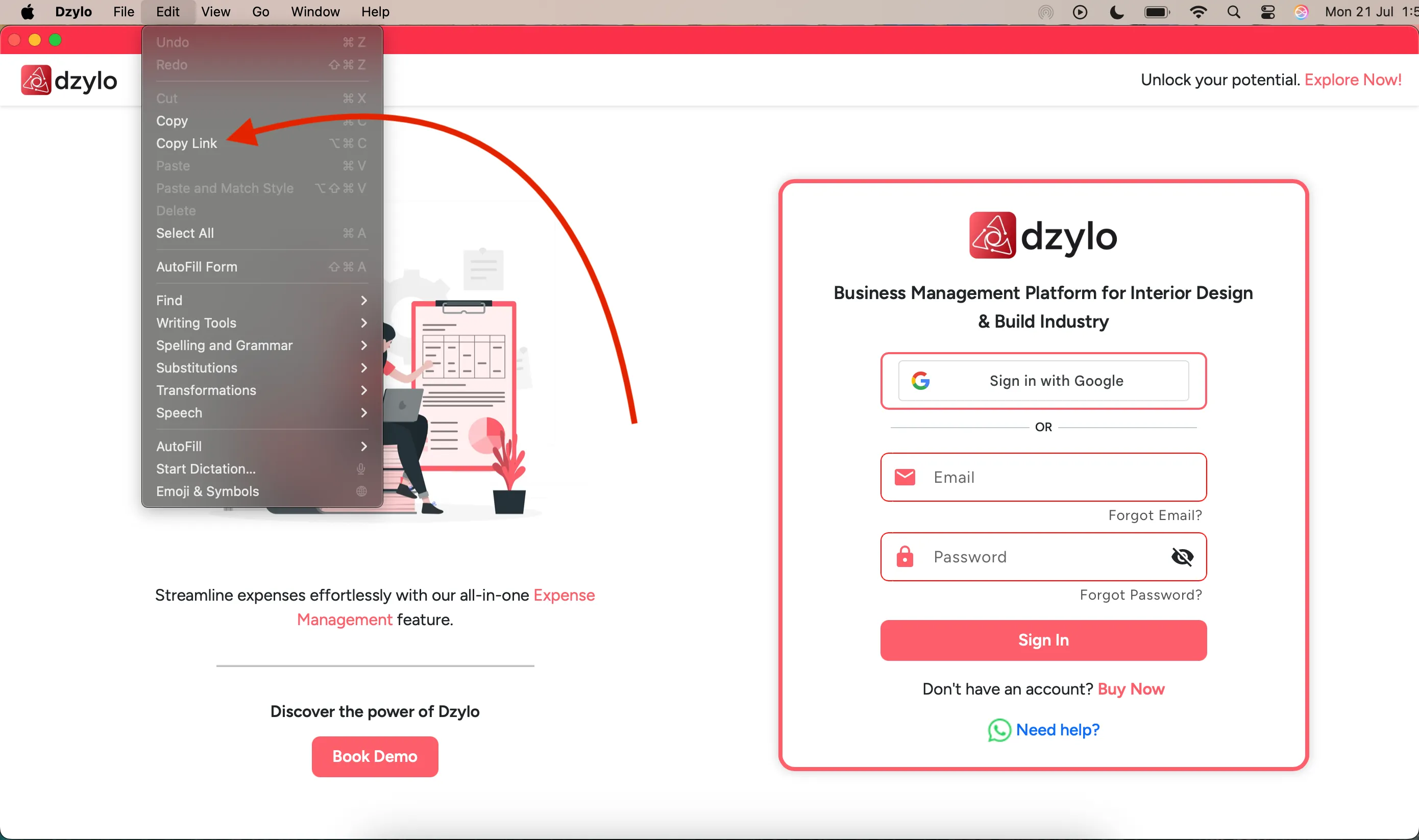 Dzylo PWA Safari Url